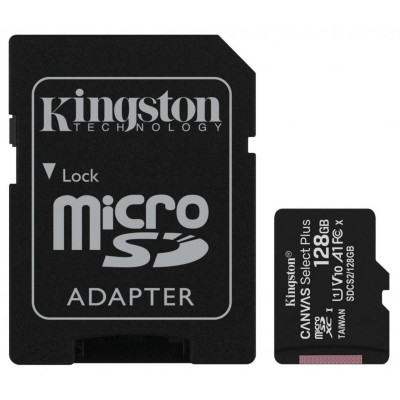 microSDXC (UHS-1) Kingston Canvas Select Plus 128Gb class 10 А1 (R-100MB/s) (adapter SD) - изображение 3