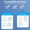 Кабель-перехiдник Vention USB 3.0 C Male to A Female OTG Cable 0.15M Gray Aluminum Alloy Type (CCXHB) (Серыйм)- № 5