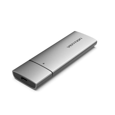 Зовнішній карман M.2 NGFF SSD Enclosure (USB 3.1 Gen 1-C) Gray Aluminum Alloy Type (KPEH0) - зображення 1