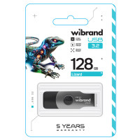 Флеш-накопичувач Wibrand USB 3.2 Gen1 Lizard 128GB Black (Колір Черный) - фото № 3