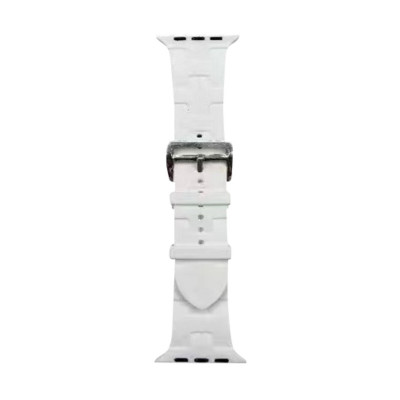 Ремінець для годинника Apple Watch Hermès 42/44/45/49mm 1.White (Hermes42-1.White) - изображение 1