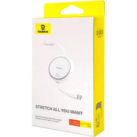 Кабель Baseus Free2Draw Mini Retractable Charging Cable Type-C to Type-C 100W 1m Moon White (Колір Moon White) - фото № 2