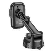 Автотримач для телефона з БЗП HOCO HW5 Journey wireless fast charging car holder(center console) Black (Колір Черный) - фото № 4