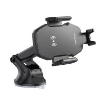 Автотримач для телефона з БЗП BOROFONE BH214 Adelante wireless fast charging car holder(center console) Black (Цвет Черный) - фото № 3