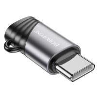 Адаптер BOROFONE BV20 Type-C male to iP female adapter Black (Колір Черный) - фото № 4