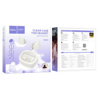 Бездротові навушники HOCO EW65 Shadow true wireless sleep BT headset Milky white (Цвет Milky-White) - фото № 5