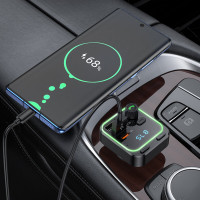АЗП з FM-модулятором BOROFONE BC53 Highway PD20W+QC3.0 car BT FM transmitter 18W Black (Колір Черный) - фото № 8