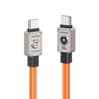 Кабель Usams US-SJ684 Type-C TO Type-C 100W 1.2m orange