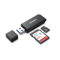 Картрідер UGREEN USB 3.0 to TF + SD Dual Card Reader (Black) (Колір Black) - фото № 2