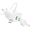 Мережевий зарядний пристрій BOROFONE BAS42A Potential single-port QC3.0 charger set(Micro)(EU) White (7068)- № 4