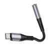 Кабель-перехiдник HOCO LS33 Type-C Digital 3.5 Audio converter Metal Gray (Metal Gray)- № 5