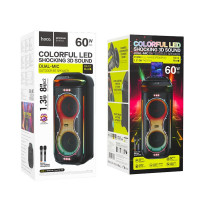 Портативна колонка HOCO HA13 Max Ramon outdoor BT speaker with two wireless microphones Black (Цвет 7073) - фото № 2