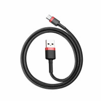 Кабель Baseus Cafule Cable USB For Type-C 3A 1m Red+Black (Цвет Черный) - фото № 2