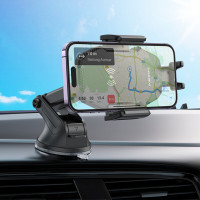 Автотримач для телефона з БЗП BOROFONE BH214 Adelante wireless fast charging car holder(center console) Black (Цвет Черный) - фото № 8