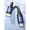 Кабель Usams US-SJ521 U71 Type-C to Lightning 20W PD Fast Charging & Data Cable 1.2m Black (Черный)- № 3