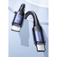 Кабель Usams US-SJ521 U71 Type-C to Lightning 20W PD Fast Charging & Data Cable 1.2m Black (Цвет Черный) - фото № 3