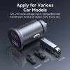 Автомобільний зарядний пристрій Vention Two-Port USB A+A(30/30) Car Charger Gray Mini Style Aluminium Alloy Type (FFEH0) - зображення 2