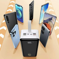 Зовнішній акумулятор REMAX Chinen Series 22.5W  PD+QC  Multi-compatible Fast Charging Power Bank with LED Light  80000mAh RPP-291 White (Цвет White) - фото № 5