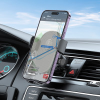 Автотримач для телефона BOROFONE BH92 Grand one-button car holder(air outlet) Black (Цвет Черный) - фото № 7