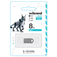 Флеш-накопичувач Wibrand USB 2.0 Lynx 8Gb Silver (Колір Серый) - фото № 2