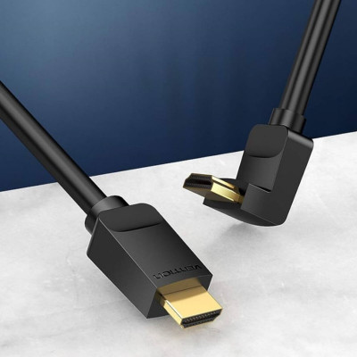 Кабель Vention HDMI Right Angle  Cable 270 Degree v2.0, 3M Black (AAQBI) - зображення 4