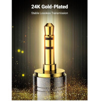 Аудіо адаптер UGREEN AV168 3.5mm Male to 6.35mm Female Adapter 1pcs(UGR-60711) (Цвет Черный) - фото № 3