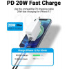 Зарядний пристрій Vention Two-Port USB(A+C) Wall Charger (18W/20W) EU-Plug White (FBBW0-EU) - зображення 3