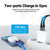 Зарядний пристрій Vention Two-Port USB(A+C) Wall Charger (18W/20W) EU-Plug White (FBBW0-EU) - зображення 5