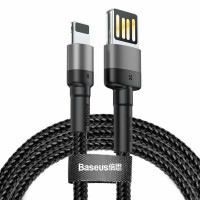 Кабель Baseus Cafule Cable（Special Edition）USB For iP 1m Grey+Black (Цвет Темно-серый), Атикул k7568 |  купить на VILKI.NET - фото № 1