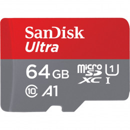 microSDXC (UHS-1) SanDisk Ultra 64Gb class 10 A1 (100Mb/s, 667x) (adapter SD)
