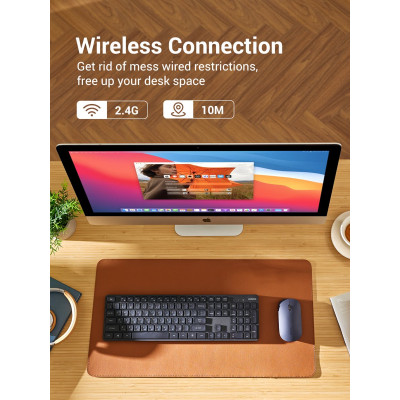 Комплект з  маніпулятора миші та клавіатури UGREEN Wireless Keyboard and Mouse Combo - изображение 8
