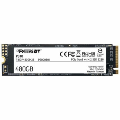 SSD M.2 Patriot P310 480GB NVMe 2280 PCIe 3.0x4 3D NAND TLC - зображення 1