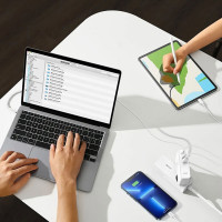 Мережевий зарядний пристрій Baseus GaN5 Pro Fast Charger 2C+U 140W EU White (With Superior Series Fast Charging Data Cable Type-C to Type-C 240W（48V/5 (Цвет White) - фото № 7