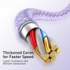 Кабель Baseus Dynamic Series Fast Charging Data Cable USB to iP 2.4A 2m Purple (Фиолетовый)- № 7