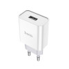 Мережевий зарядний пристрій HOCO C81A Asombroso single port charger set(Micro) White - зображення 2
