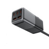 Мережевий зарядний пристрій ACEFAST Z2 PD75W GaN (3*USB-C+2*USB-A) desktop charging adapter Black - изображение 2