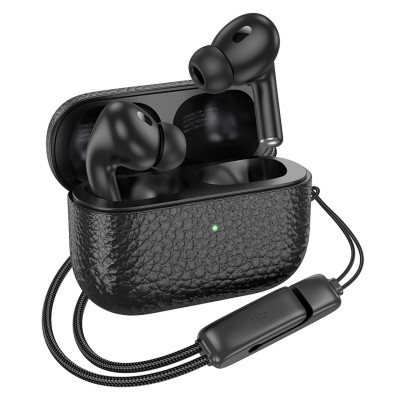 Навушники HOCO EQ9 Plus Duke true wireless ANC Noise Reduction BT headset Black - зображення 1