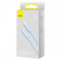 Кабель Baseus Jelly Liquid Silica Gel Fast Charging Data Cable Type-C to iP 20W 2m Blue (Колір Синий) - фото № 2