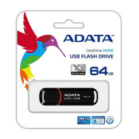 Флеш-накопичувач ADATA USB 3.2 AUV 150 64Gb Black (Колір Черный) - фото № 3