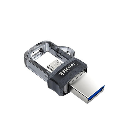 Flash SanDisk USB 3.0 Ultra Dual Drive OTG M3.0 128Gb (150Mb/s) Black - зображення 3