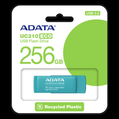 Flash A-DATA USB 3.2 UC310 Eco 256Gb Green - изображение 8