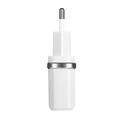Мережевий зарядний пристрій HOCO C12 Smart dual USB (iP cable)charger set White (6957531047766) - зображення 3