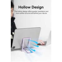Тримач для телефона Vention Portable Cell Phone Stand Holder for Desk Aluminum Alloy Type Gray (KCZH0) (Колір Gray) - фото № 6