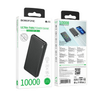 Зовнішній акумулятор BOROFONE BJ55 Graceful power bank (10000mAh) Black (Цвет Черный) - фото № 4
