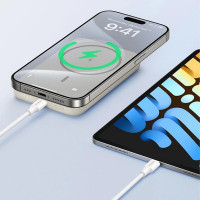 Зовнішній акумулятор UGREEN PB561 10000mAh MIni Magnetic Wireless 20W (Колір Бежевий) - фото № 4