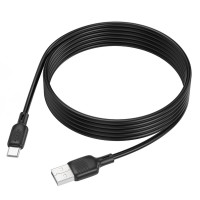 Кабель BOROFONE BX113 Lenny silicone charging data cable Type-C(L=2M) Black (Цвет 7073) - фото № 4