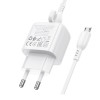 Мережевий зарядний пристрій BOROFONE BAS42A Potential single-port QC3.0 charger set(Micro)(EU) White (7068)- № 6