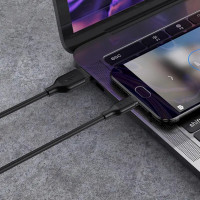 Кабель BOROFONE BX42 USB to Type-C 3A, 1m, silicone, TPE connectors, Black (Цвет 7073) - фото № 6