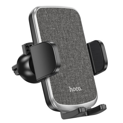 Тримач для мобільного HOCO CA94 Polaris push-type air outlet car holder Black - зображення 1