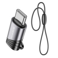 Адаптер BOROFONE BV20 Type-C male to iP female adapter Black (Колір Черный) - фото № 6
